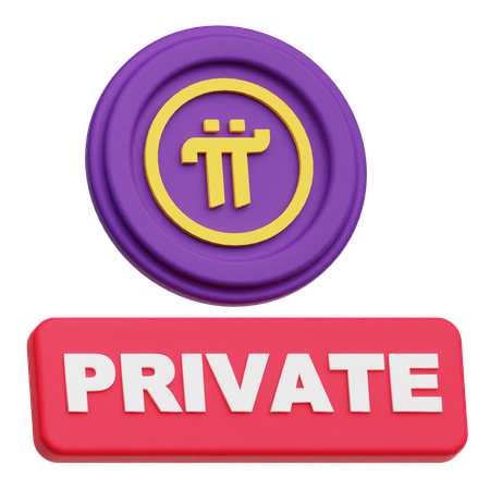Pi Network Private  3D Icon