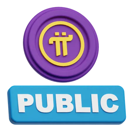 Pi Network Public  3D Icon