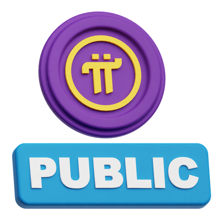 Pi Network Public  3D Icon