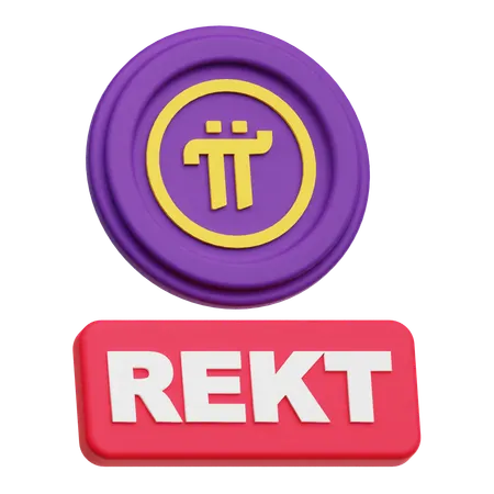 Pi Network Rekt  3D Icon