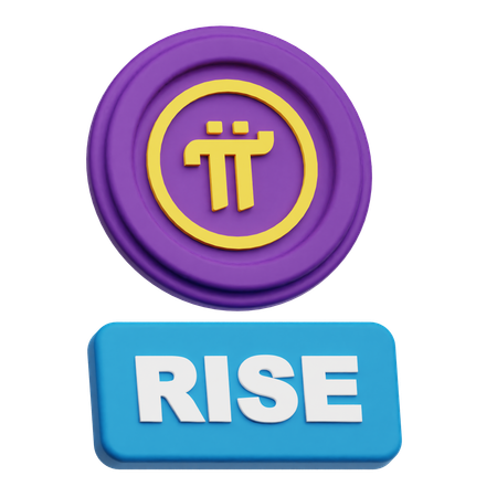 Pi Network Rise  3D Icon