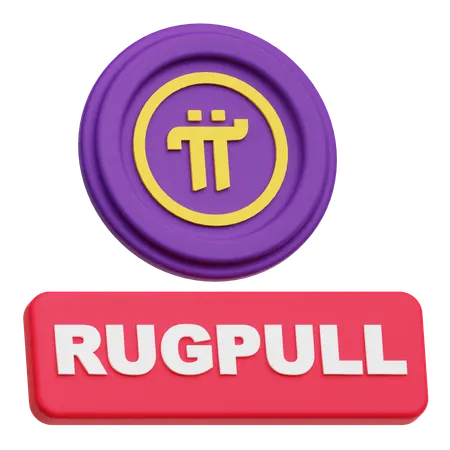 Pi Network Rugpull  3D Icon