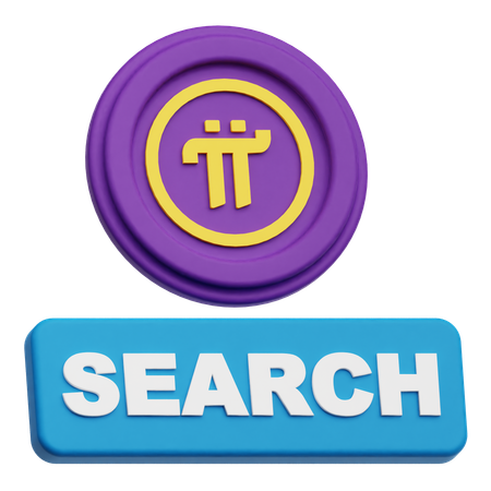 Pi Network Search  3D Icon