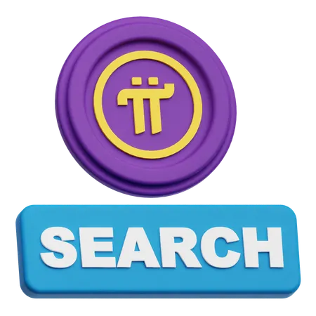 Pi Network Search  3D Icon