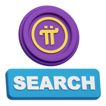 Pi Network Search  3D Icon