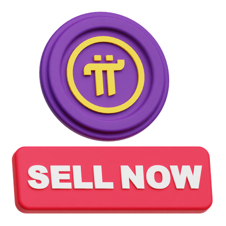 Pi Network Sell Now  3D Icon