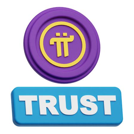 Pi Network Trust  3D Icon