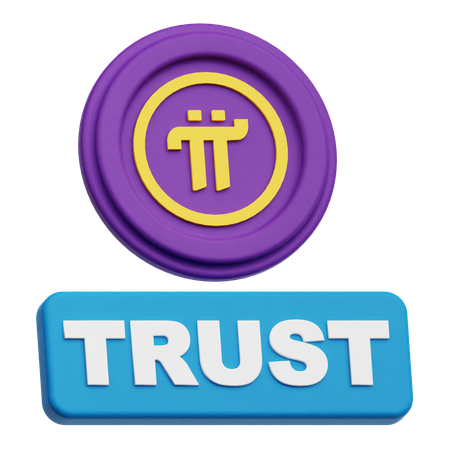 Pi Network Trust  3D Icon