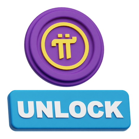 Pi Network Unlock  3D Icon