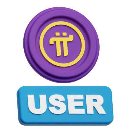 Pi Network User  3D Icon