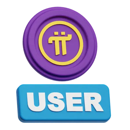 Pi Network User  3D Icon