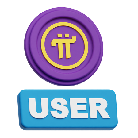 Pi Network User  3D Icon