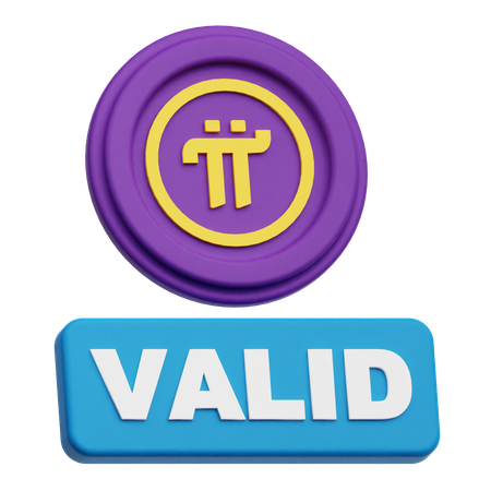 Pi Network Valid  3D Icon