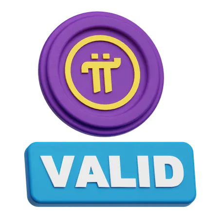 Pi Network Valid  3D Icon