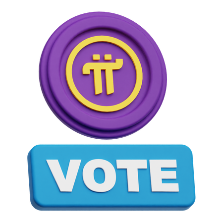 Pi Network Vote  3D Icon