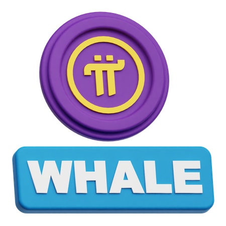 Pi Network Whale  3D Icon