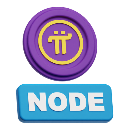 Nó de moeda de rede pi  3D Icon
