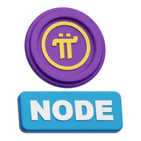 Nó de moeda de rede pi  3D Icon