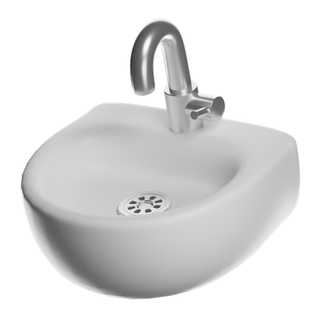 Pia de banheiro com torneira  3D Icon