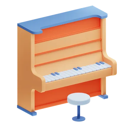 3 D Music Icons Illustration Piano 3D Icon