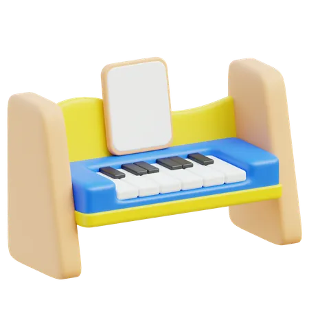 Miniature 3 D Piano Perfect For Playtime Fun 3D Icon