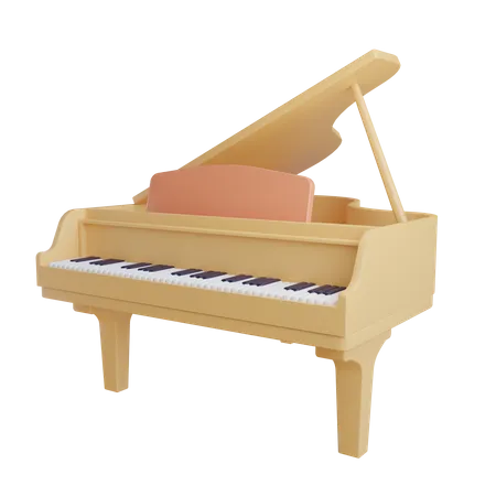 Piano  3D Illustration