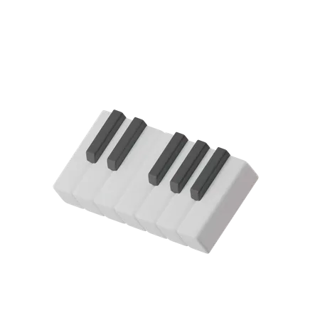 Classical Melodies In 3 D Piano Keynotes For Musical Entertainment 3D Icon