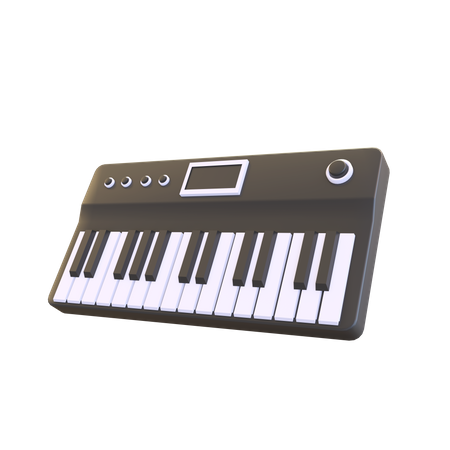 Piano keyboard  3D Illustration