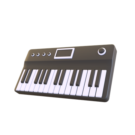 Piano keyboard 3D Illustration