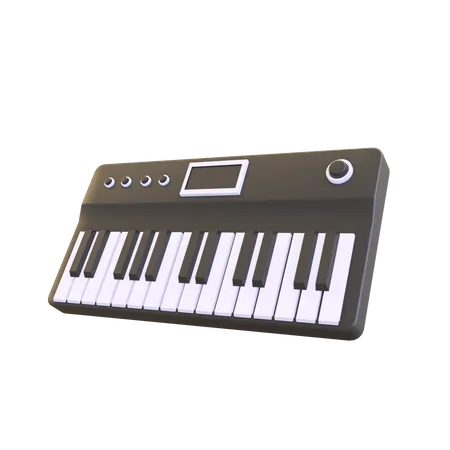 Piano keyboard  3D Illustration