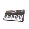 3d piano logo