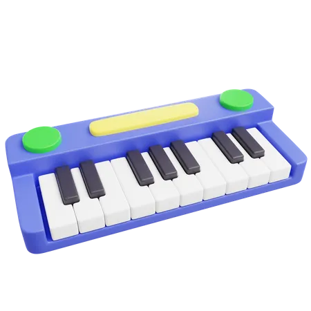 3 D Piano Toy With Isolated Background 3D Icon