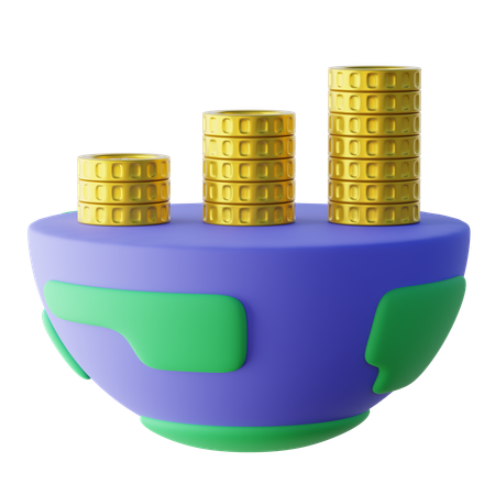 PIB mondial  3D Icon