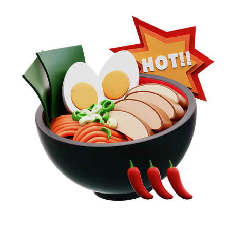 Ramen picante  3D Icon