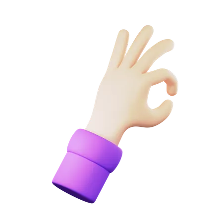 Pick Hand Gesture  3D Icon