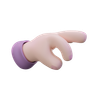 pick hand gesture 3d illustration