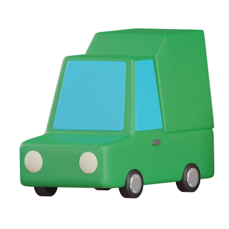 3 D Cartoon Car Pick Up Truck Isolated 3D Icon