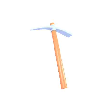 3 D Pickaxe Object Icon Concept 3D Illustration