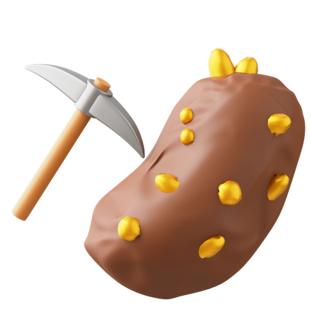 Pickaxe Mining  3D Icon