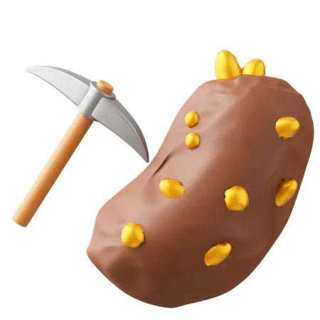 Pickaxe Mining  3D Icon