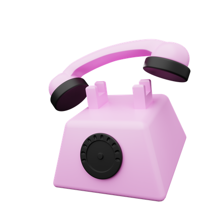 Picking up call  3D Illustration