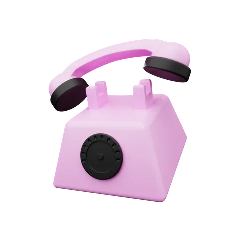 Picking up call  3D Illustration