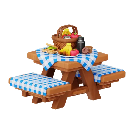 Picknicktisch  3D Icon