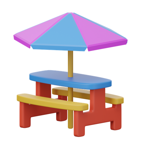 Picknicktisch  3D Icon