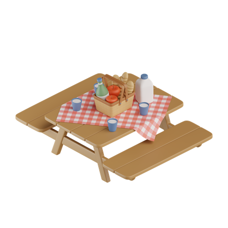 Picknicktisch  3D Icon