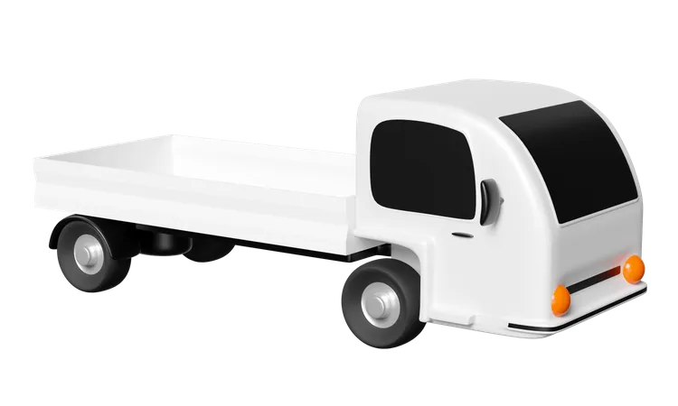3 D White Delivery Truck Icon Isolated Business Delivery Express Service Transport Concept 3 D Render Illustration 3D Illustration
