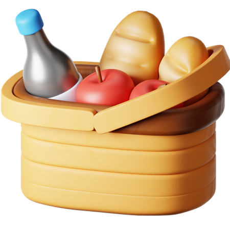 Picnic Basket  3D Icon