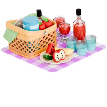 Picnic basket  3D Icon