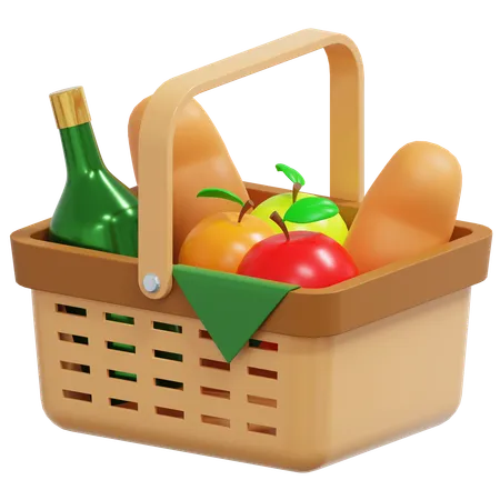 Picnic Basket  3D Icon