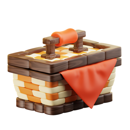 Picnic Basket  3D Icon